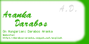 aranka darabos business card